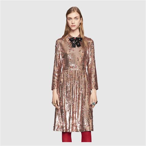 gucci sequin suit|gucci chiffon dress.